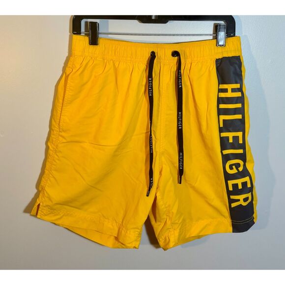 Tommy Hilfiger Men’s Dune Volley Swim Shorts Size L – Bright Yellow - Picture 1 of 6